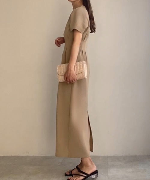 「FILLOU」 半袖ワンピース MEDIUM ネイビー レディース_画像9