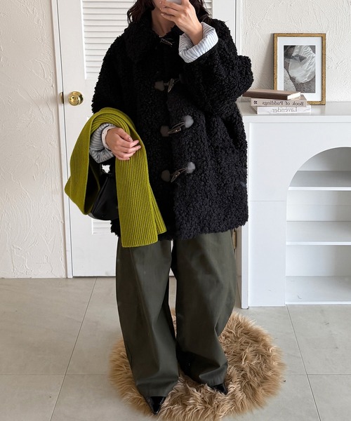 MUHET（ミュエータ） コート アウター poodle shaggy duffle coat