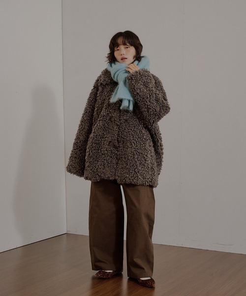 MUHET（ミュエータ） コート アウター poodle shaggy duffle coat