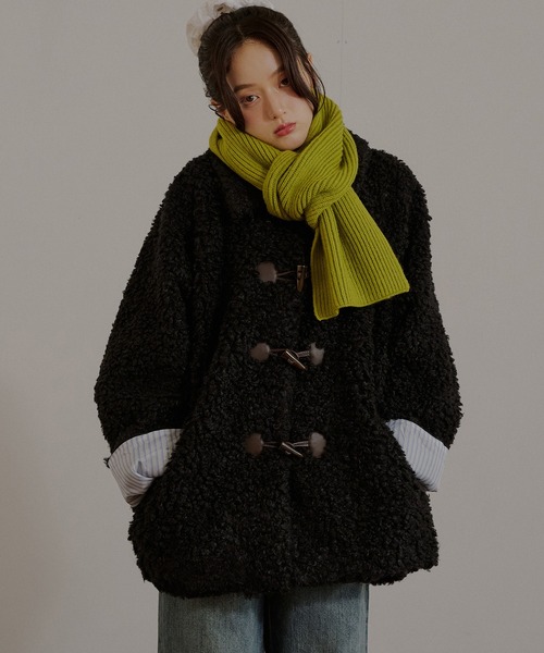 MUHET（ミュエータ） コート アウター poodle shaggy duffle coat