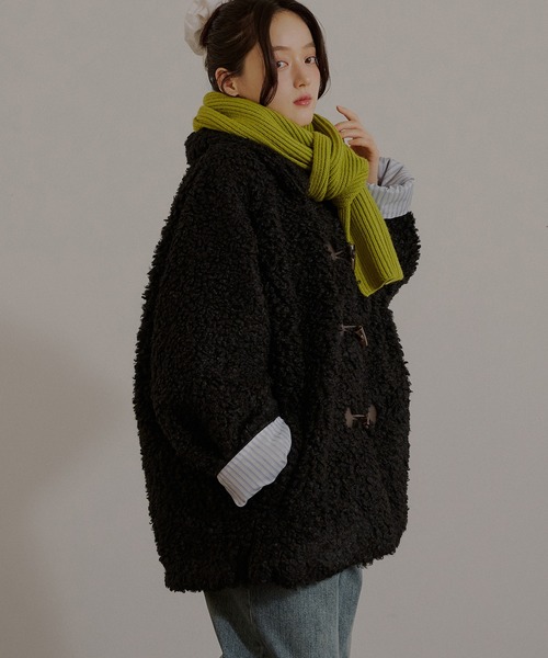 MUHET（ミュエータ） コート アウター poodle shaggy duffle coat