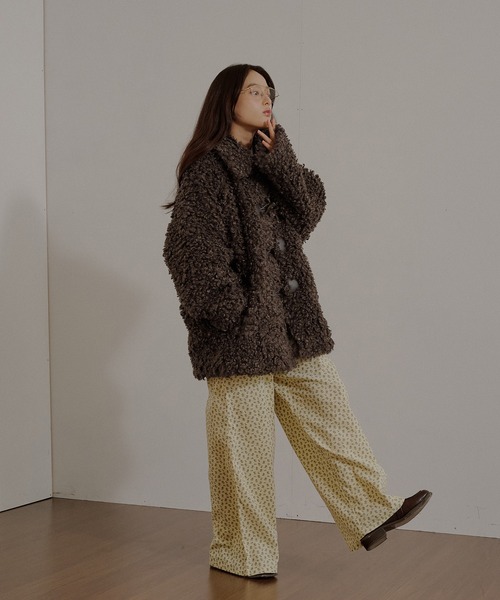 MUHET（ミュエータ） コート アウター poodle shaggy duffle coat
