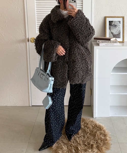 MUHET（ミュエータ） コート アウター poodle shaggy duffle coat