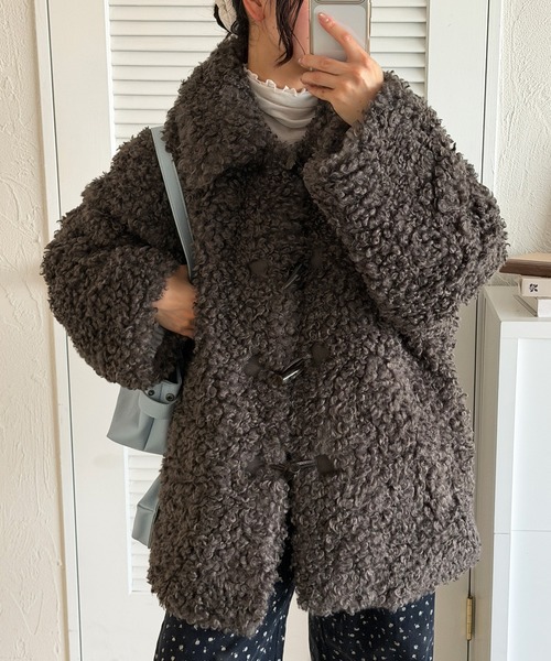 MUHET（ミュエータ） コート アウター poodle shaggy duffle coat