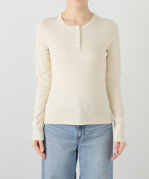 FLORE FLOREフローレフローレ JESS LONGSLEEVE Tシャツ FLORE FLORE: グレー Jess 長袖 ヘンリーネック トップス | SSENSE 日本