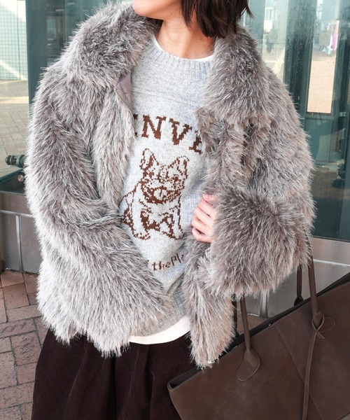 gossara（ゴサラ） ブルゾン アウター フェイクファースタンドブルゾン