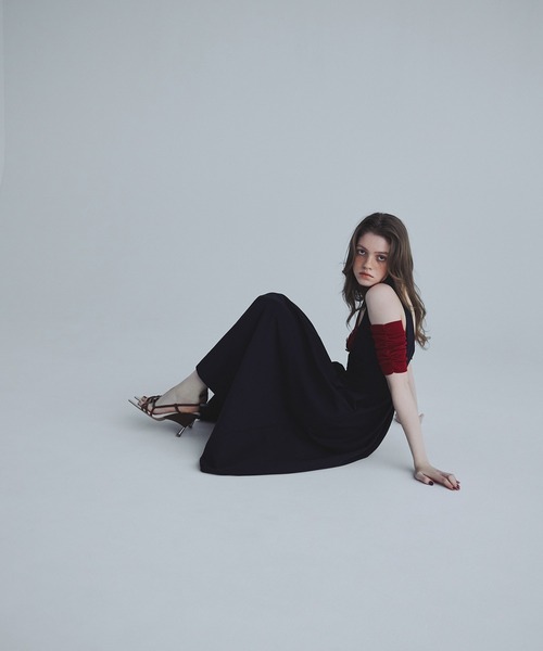 「EIMY ISTOIRE」 ノースリーブワンピース M ベージュ レディース_画像2