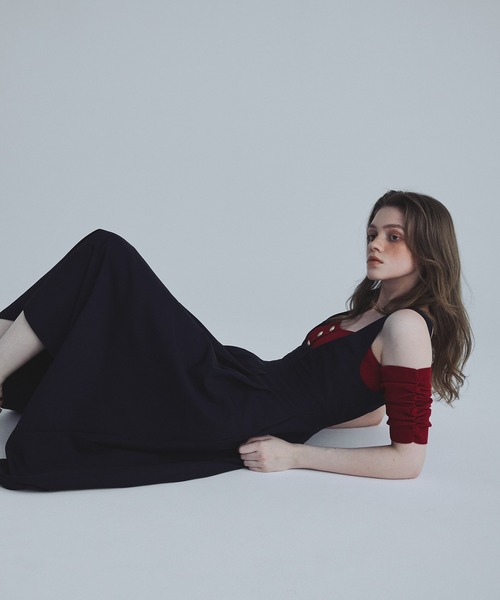 「EIMY ISTOIRE」 ノースリーブワンピース M ベージュ レディース_画像5