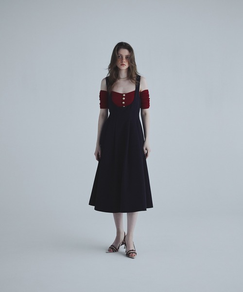 「EIMY ISTOIRE」 ノースリーブワンピース M ベージュ レディース_画像9