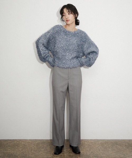 「ADAM ET ROPE'」 長袖ニット FREE ブルー レディース_画像8