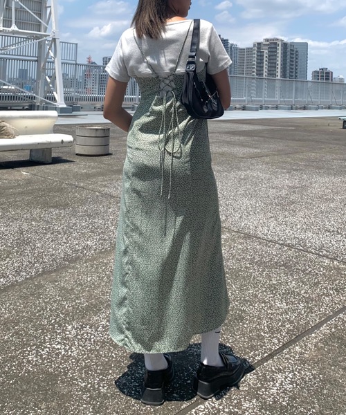 「SHAGGIE」 キャミソールワンピース FREE レッド レディース_画像4