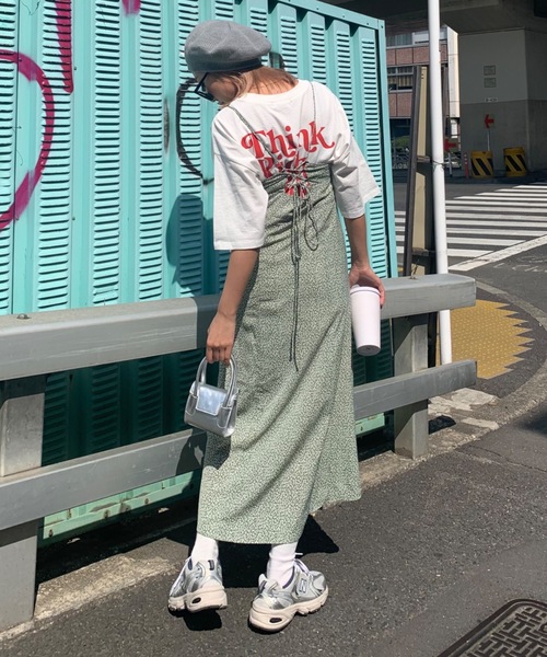 「SHAGGIE」 キャミソールワンピース FREE レッド レディース_画像8