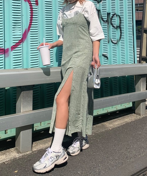 「SHAGGIE」 キャミソールワンピース FREE レッド レディース_画像9