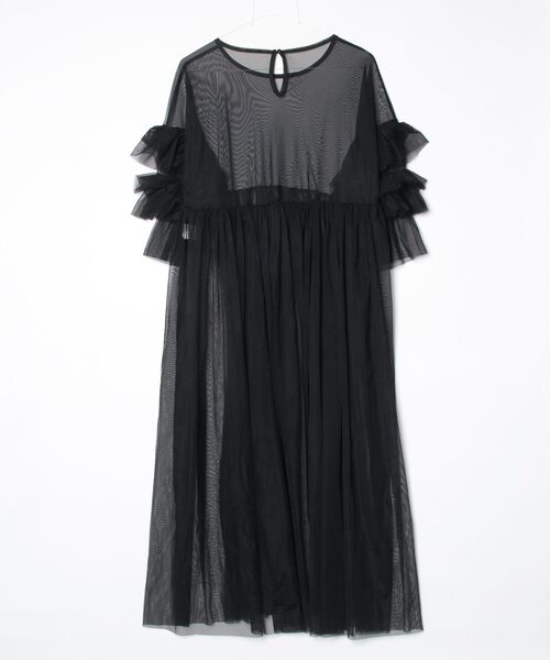 「e-zakkamania stores」 7分袖ワンピース M ブラック レディース_画像2