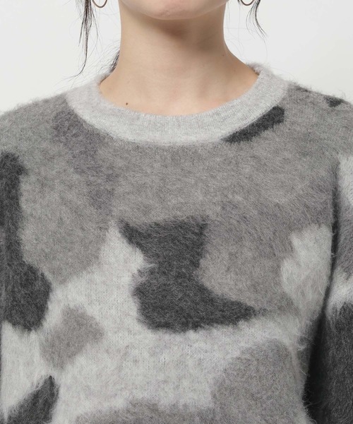 niko and…（ニコアンド） ニット セーター アートカモフラニットプル