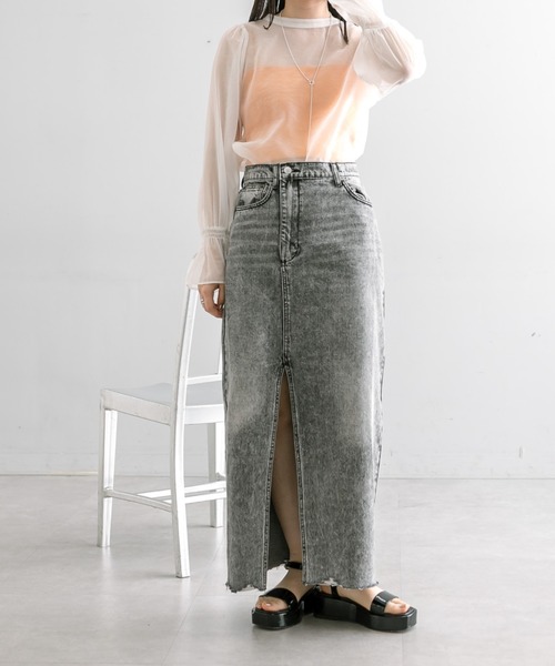 「mystic」 デニムスカート 1 ブルー レディース_画像4