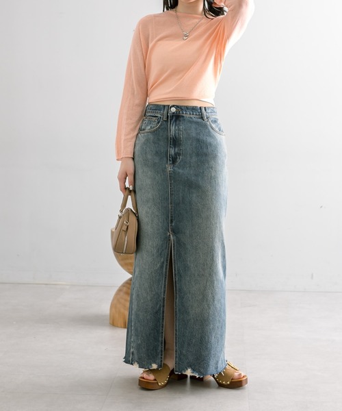 「mystic」 デニムスカート 1 ブルー レディース_画像9