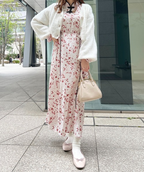 apres jour（アプレジュール） 長袖ワンピース X-LARGE ピンクベージュ