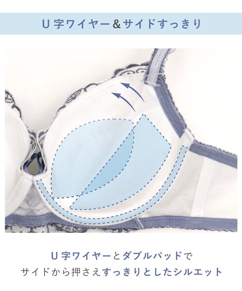 Risa Magli（リサマリ） ブラジャー エリアン ブラジャー (D-F) 「Side