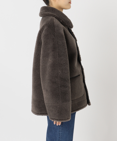 【美品】ムートンコート　リバーシブルS ベーセーストック B.C STOCK 《S/Mサイズ展開》リバーシブルムートン