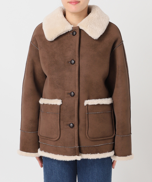 B.C STOCK（ベーセーストック） ムートンコート ボアコート 「S/M