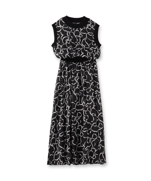 「DRESSTERIOR」 ノースリーブワンピース 38 ブラック レディースの画像