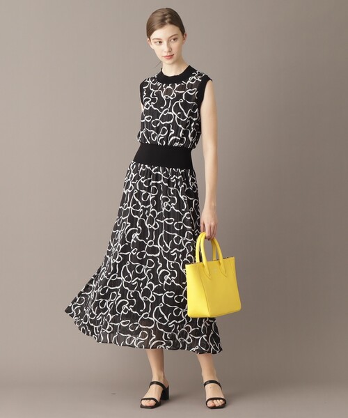 「DRESSTERIOR」 ノースリーブワンピース 38 ブラック レディースの画像