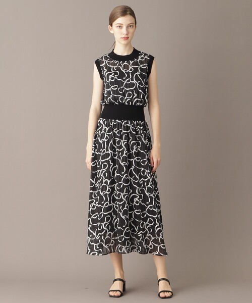 「DRESSTERIOR」 ノースリーブワンピース 38 ブラック レディースの画像