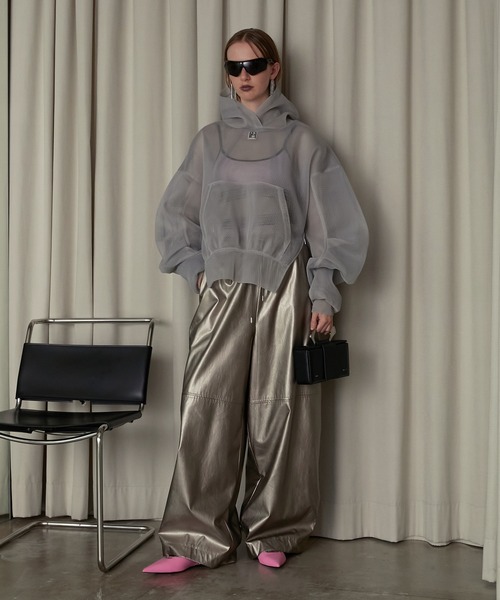 「PRANK PROJECT」 プルオーバーパーカー FREE グレー レディース_画像4