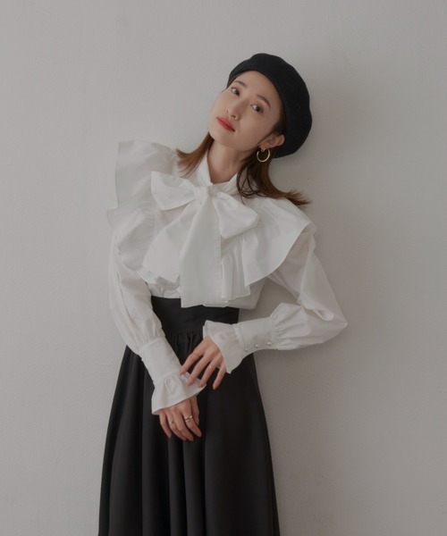 「VIOLETTA」 長袖ブラウス FREE ホワイト レディース_画像5