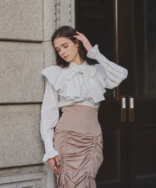 「VIOLETTA」 長袖ブラウス FREE ホワイト レディース_画像7