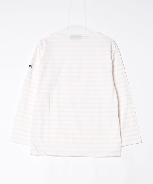 SAINT JAMES」 ボーダー柄長袖カットソー M ベージュ レディース 