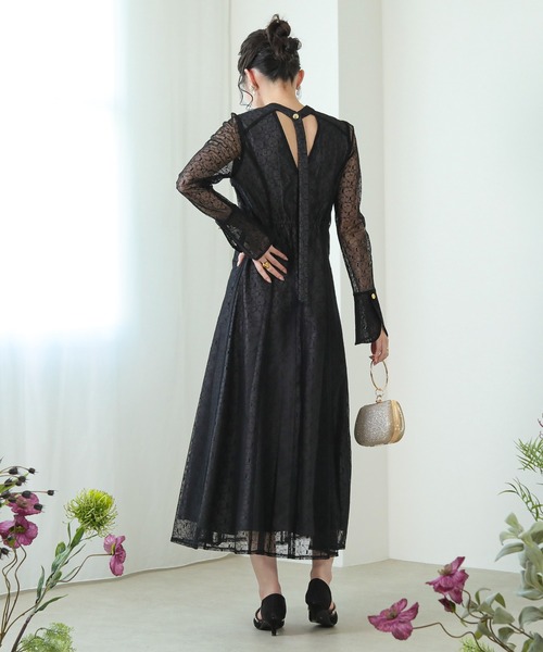 「Kana」 長袖ワンピース L ブラウン レディース_画像4