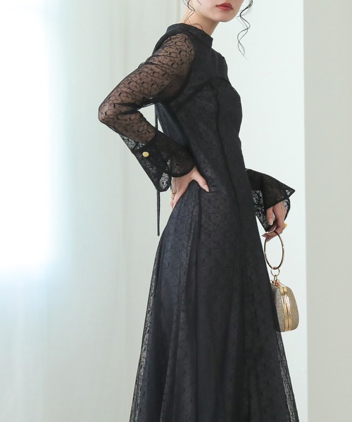 「Kana」 長袖ワンピース L ブラウン レディース_画像5