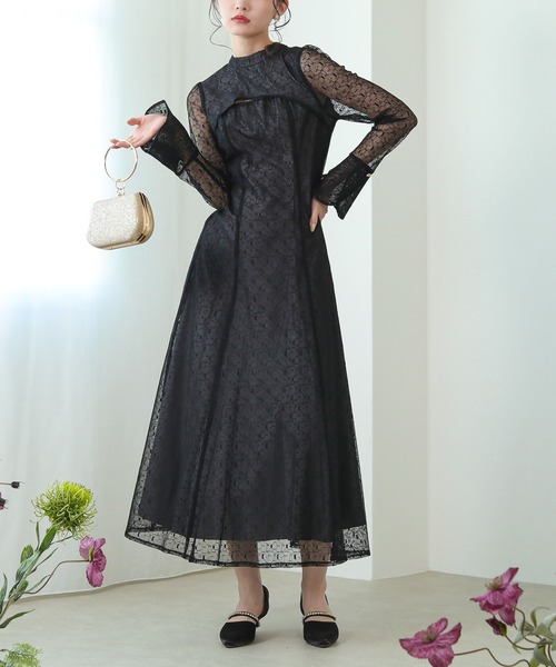 「Kana」 長袖ワンピース L ブラウン レディース_画像6