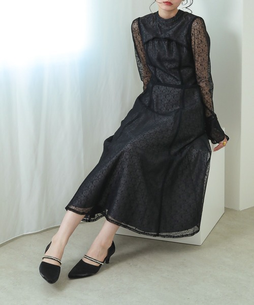 「Kana」 長袖ワンピース L ブラウン レディース_画像7