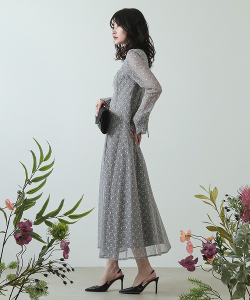 「Kana」 長袖ワンピース L ブラウン レディース_画像9