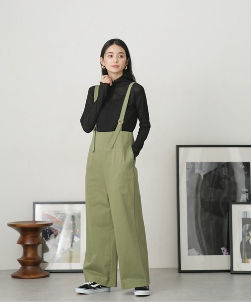 「NANO universe」 オーバーオール FREE ブラック レディース_画像8