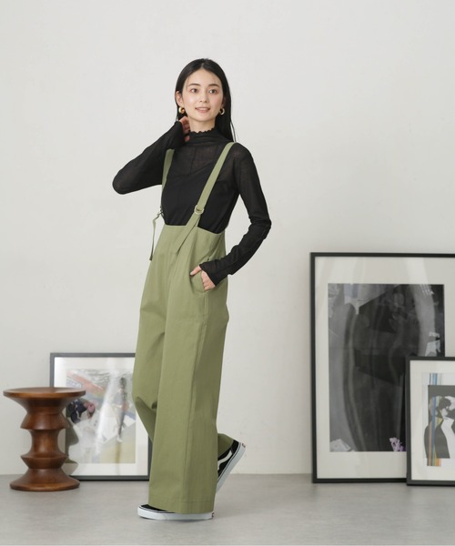 「NANO universe」 オーバーオール FREE ブラック レディース_画像9