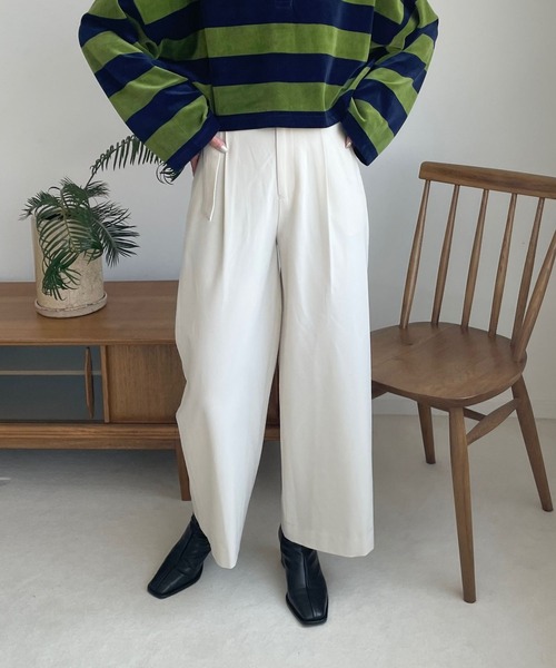 「LOWRYS FARM」 パンツ MEDIUM アイボリー レディース_画像4