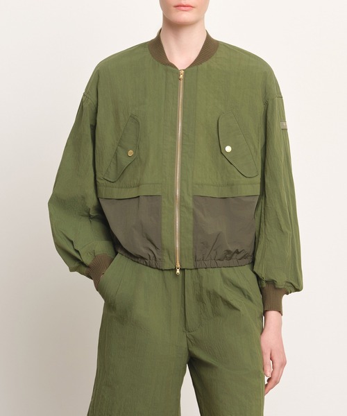 美品 TATRAS メッシュブルゾン カーキ 春夏 ジップジャケット レディース TATRAS（タトラス） ブルゾン アウター LAURA ラウラ レディース