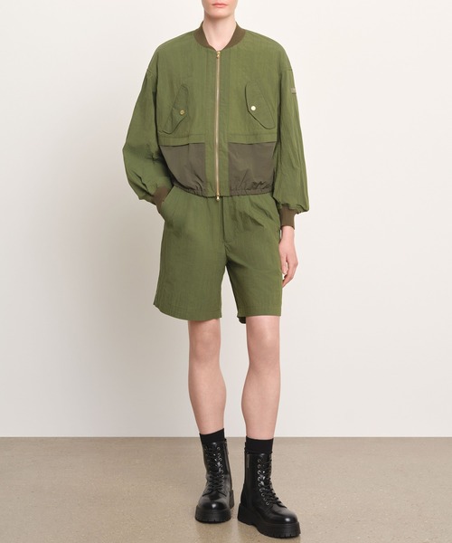 美品 TATRAS メッシュブルゾン カーキ 春夏 ジップジャケット レディース TATRAS（タトラス） ブルゾン アウター LAURA ラウラ レディース