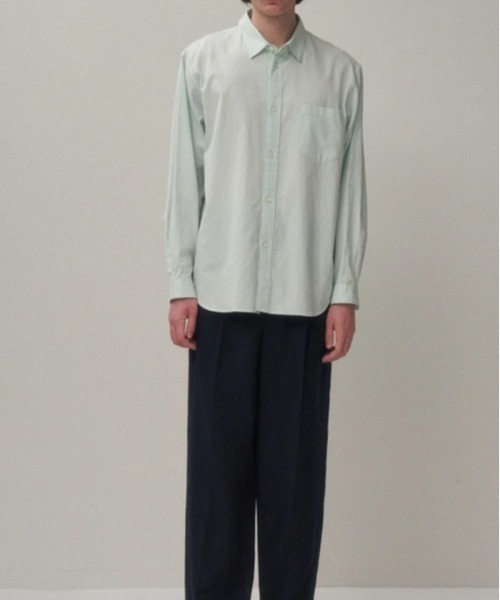 シャツ ATON (エイトン)WASHER OXFORD | LOOSE FIT SHIRT(UNISEX) メンズ レディースの画像