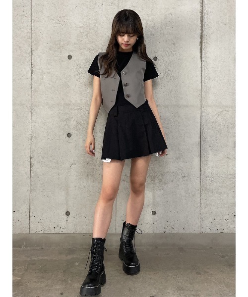 「ENVYM」 ベスト FREE ブラック レディース_画像2