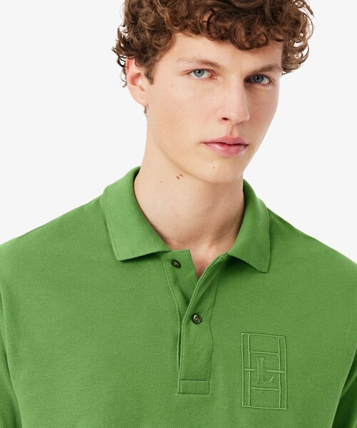 LACOSTE（ラコステ） ポロシャツ テニスコートエンブロイダリー鹿の子 