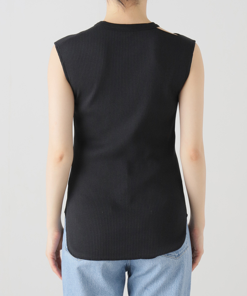 「IENA LA BOUCLE」 「HAKUJI」ノースリーブトップス FREE ブラック レディース_画像8