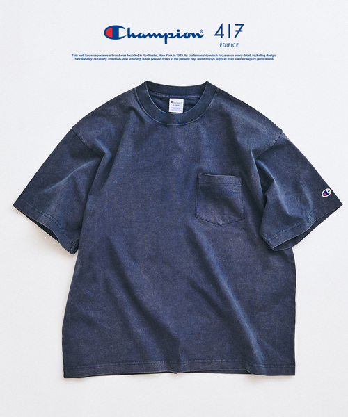 Champion（チャンピオン） tシャツ 417別注 Bleach Wash Pocket T