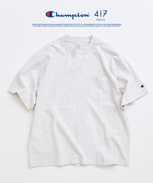 Champion（チャンピオン） tシャツ 417別注 Bleach Wash Pocket T