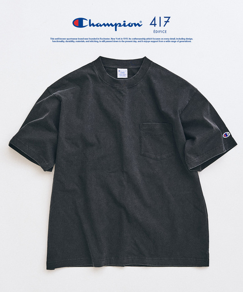 Champion（チャンピオン） tシャツ 417別注 Bleach Wash Pocket T
