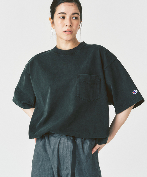 Champion（チャンピオン） tシャツ 417別注 Bleach Wash Pocket T